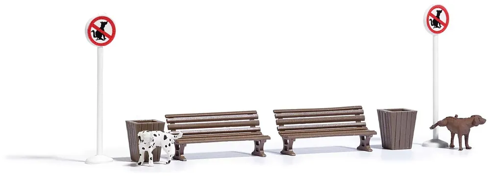 Uitverkoop Busch 7895 H0 Set met plassende honden