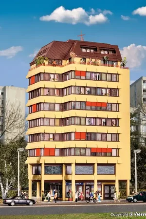 Kibri 38218 H0 Flatgebouw met penthouse woning Actieprijs