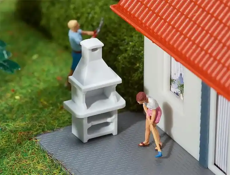 Seizoensaanbieding Faller 180902 H0 twee tuinbarbecues